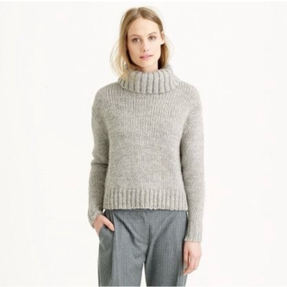 J.Crew Ivory Turtleneck Sweater Soft Wool/acrylic/Alpaca. - Picture 1 of 12